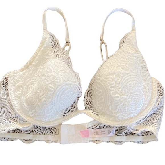 Victoria’s Secret padded lace bra size 36C vanilla color - Picture 1 of 8